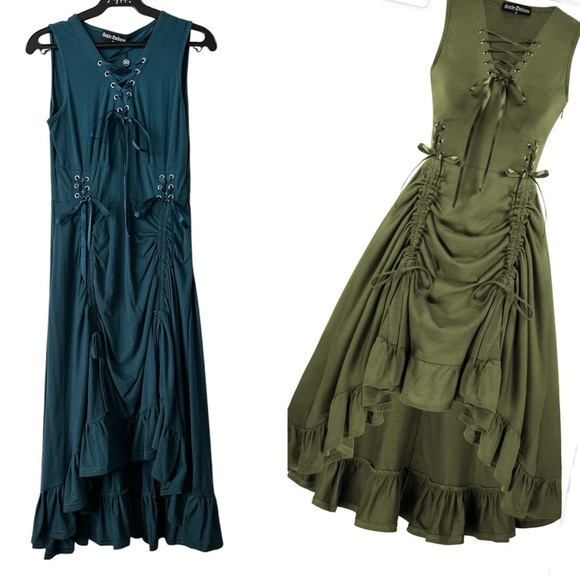 Scarlet Darkness Dresses & Skirts - SCARLET DARKNESS Renaissance Faire Dark Green Small Costume Dress BNWT